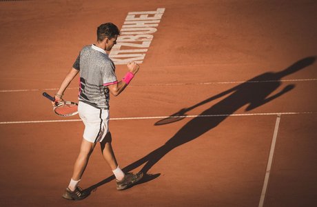 Tennisspieler am Sandplatz
