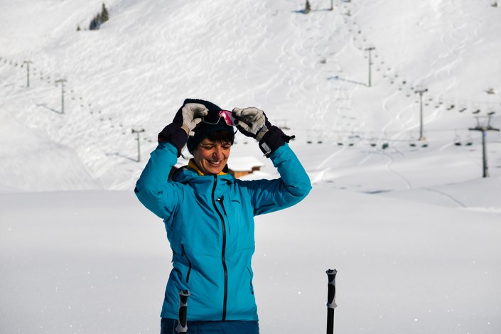 Frau im Schnee