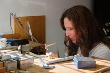 Margarete beim Arbeiten