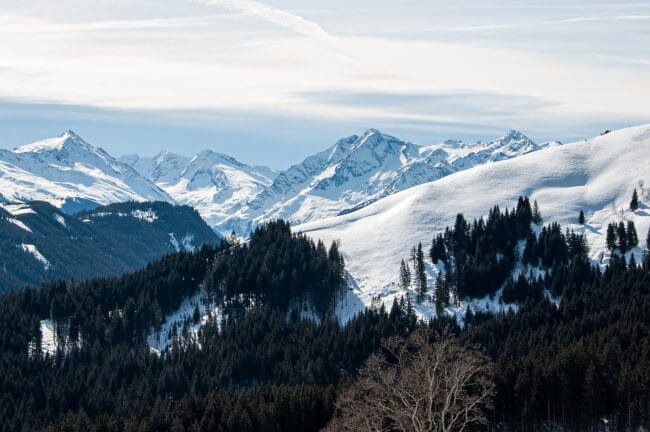 Bergpanorama im Winter