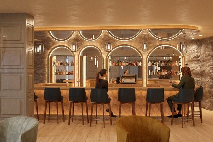 Damen genießen Drinks in der Cooper Bar Grand Tirolia a light and modern Bar
