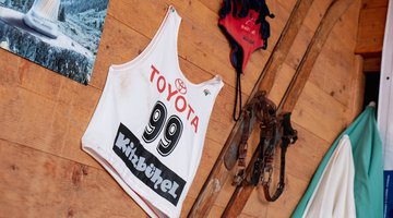 Trikot at the wooden wall