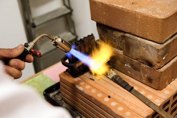 Margarete beim Arbeiten