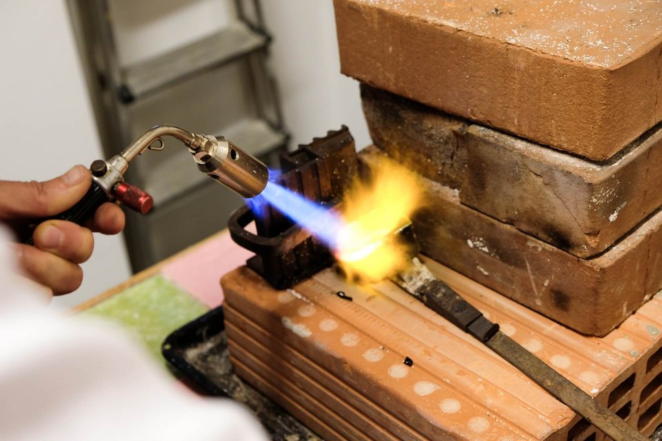 Margarete beim Arbeiten