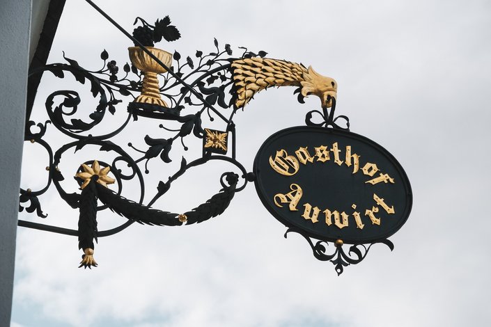 Schild vom Auwirt