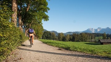 Woman biking