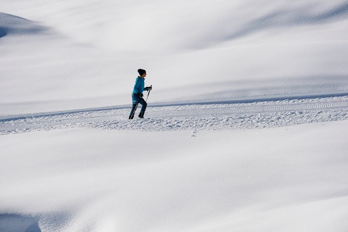 Schneeschuhwanderin
